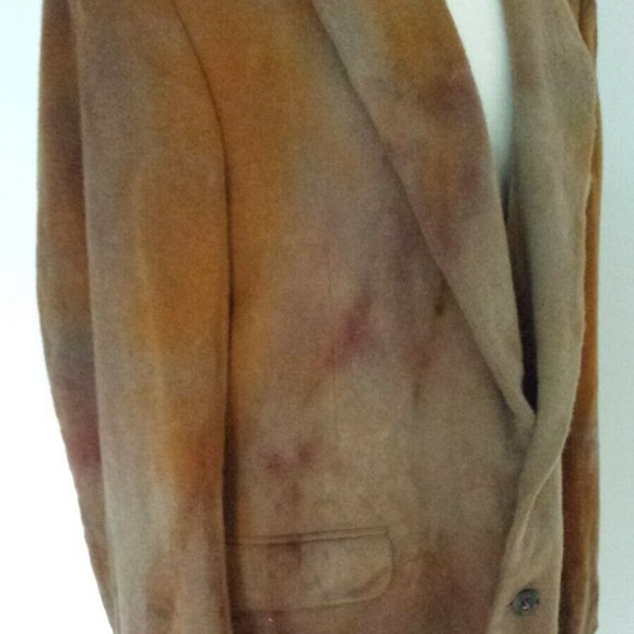 Vintage Camel Wool Jacket Coat Blazer Brown large XL tan camo black gray tie dye - Picture 6 of 16